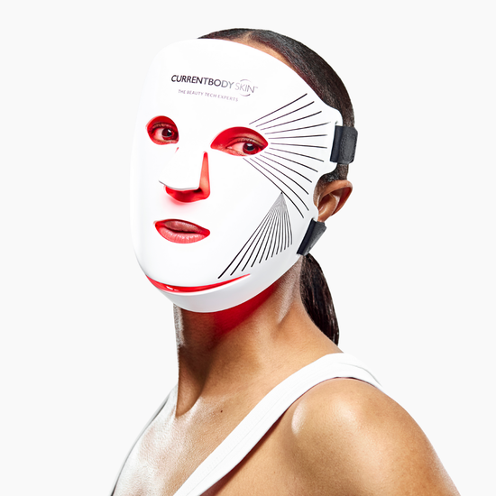 CurrentBody Skin LED Light Therapy Mask & Hydrogel Face Masks (10 Pack)