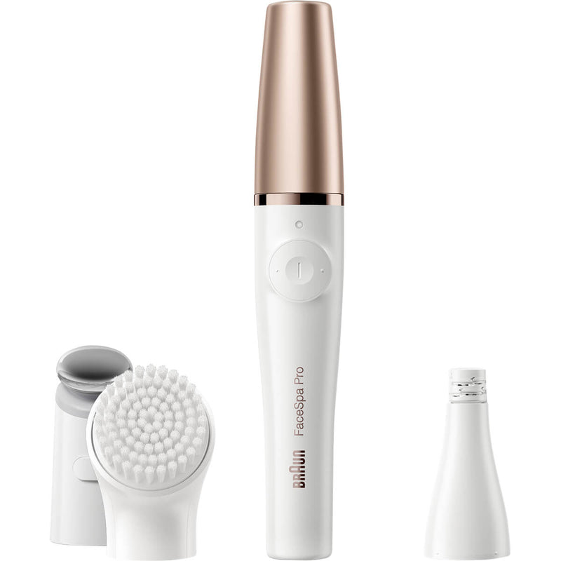 Braun FaceSpa Pro 911 Facial Epilator White/Bronze 3-in-1 Facial Epilating, Cleansing & Skin Toning System