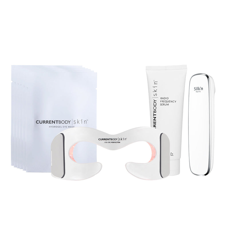 CurrentBody Skin Eye Perfector + Hydrogel Eye Mask x 5 + Silk'n Facetite + CurrentBody Skin RF Gel.Hongmall