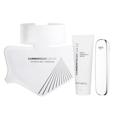 CurrentBody Skin LED Neck and Dec Perfector + Silk'n FaceTite + CurrentBody Skin RF Gel